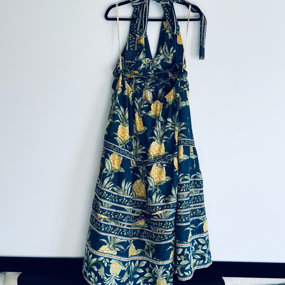 FARM Rio Delicate Pineapple Halter Midi Dress XL NWT - Picture 10 of 16